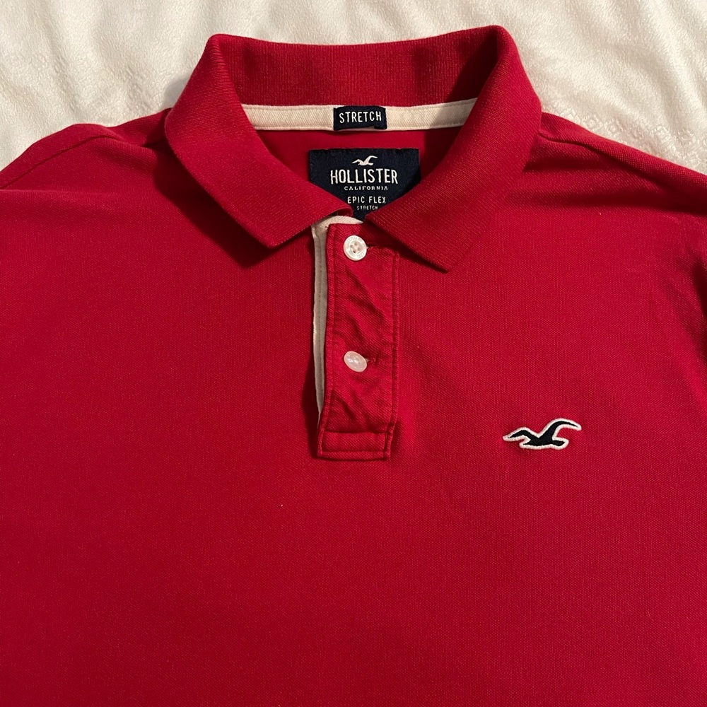 Hollister Red Polo Shirt😎